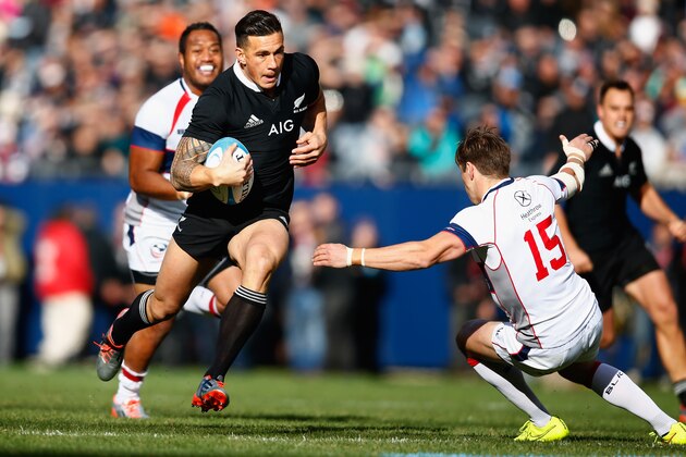 CHICAGO, IL - NOVEMBER 01:  Sonny Bill Williams of the All Blacks during the International Test Match between the United States of America and the New Zealand All Blacks at Soldier Field on November 1, 2014 in Chicago, Illinois.  (Photo by Phil Walter/Getty Images)