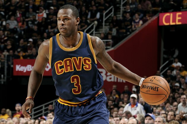CLEVELAND, OH - OCTOBER 30: Dion Waiters #3 of the Cleveland Cavaliers handles the ball against the New York Knicks on October 30, 2014 in Cleveland, Ohio. NOTE TO USER: User expressly acknowledges and agrees that, by downloading and/or using this photograph, user is consenting to the terms and conditions of the Getty Images License Agreement. Mandatory Copyright Notice: Copyright 2012 NBAE (Photo by David Liam Kyle/NBAE via Getty Images)