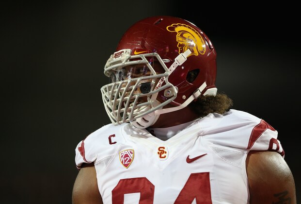 TUCSON, AZ - OCTOBER 11:  Defensive end Leonard Williams #94 of the USC Trojans warms up before the college football game against the Arizona Wildcats at Arizona Stadium on October 11, 2014 in Tucson, Arizona.  The Trojans defeatred the Wildcats 28-26.  (Photo by Christian Petersen/Getty Images)