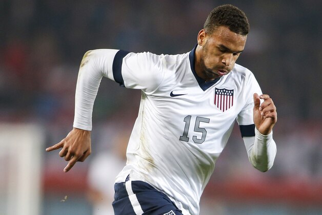 VIENNA, AUSTRIA - NOVEMBER 19: Terrence Boyd of USA controls the ball during the International friendly match between Austria and USA at the Ernst-Happel Stadium on November 19, 2013 in Vienna, Austria. (Photo by Christian Hofer/Getty Images)
