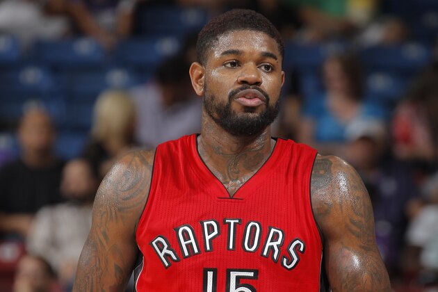 SACRAMENTO, CA - OCTOBER 7: Amir Johnson #15 of the Toronto Raptors in a game against the Sacramento Kings on October 7, 2014 at Sleep Train Arena in Sacramento, California. NOTE TO USER: User expressly acknowledges and agrees that, by downloading and or using this photograph, User is consenting to the terms and conditions of the Getty Images Agreement. Mandatory Copyright Notice: Copyright 2014 NBAE (Photo by Rocky Widner/NBAE via Getty Images)