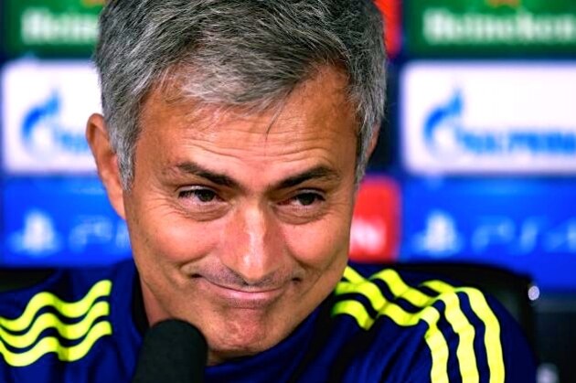 LONDON, ENGLAND - OCTOBER 20:  Chelsea manager Jose Mourinho speaks to the media during the Chelsea FC Press Conference ahead of the UEFA Champions League Group G match against NK Maribor at the Chelsea training ground on October 20, 2014 in Cobham, United Kingdom.  (Photo by Mike Hewitt/Getty Images)