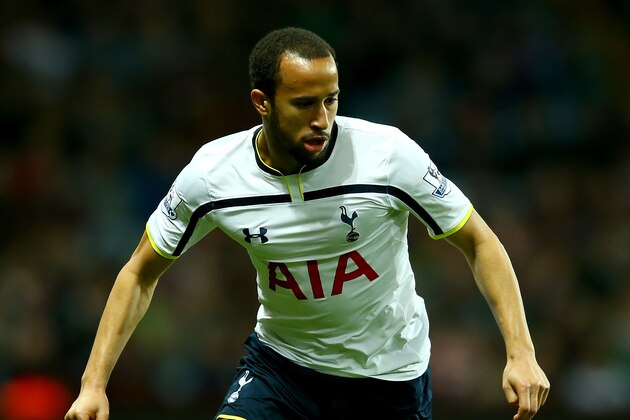 BIRMINGHAM, ENGLAND - NOVEMBER 02:  Andros Townsend of Spurs in action during the Barclays Premier League match between Aston Villa and Tottenham Hotspur at Villa Park on November 2, 2014 in Birmingham, England.  (Photo by Richard Heathcote/Getty Images)