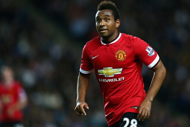 MILTON KEYNES, ENGLAND - AUGUST 26:  Anderson of Manchester United in action during the Capital One Cup second round match between MK Dons and Manchester United at Stadium mk on August 26, 2014 in Milton Keynes, England.  (Photo by Clive Mason/Getty Images)