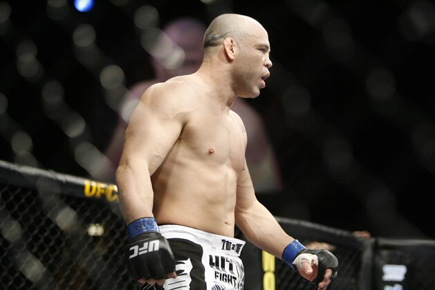 Wanderlei Silva before his UFC light heavyweight mixed martial arts match against Quinton 'Rampage' Jackson on Saturday, Dec. 27, 2008 at The MGM Grand Garden Arena in Las Vegas. (AP Photo/Eric Jamison)
