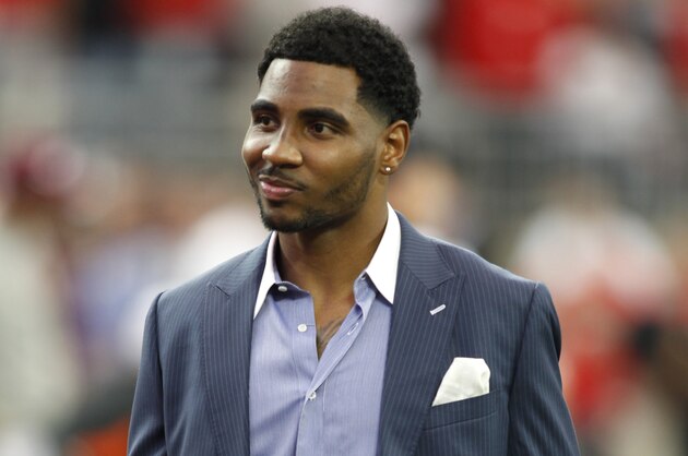 Ohio State quarterback Braxton Miller is seen before the start of an NCAA college football game against Virginia Tech Saturday, Sept. 6, 2014, in Columbus, Ohio. Virginia Tech won 35-21. (AP Photo/Paul Vernon)