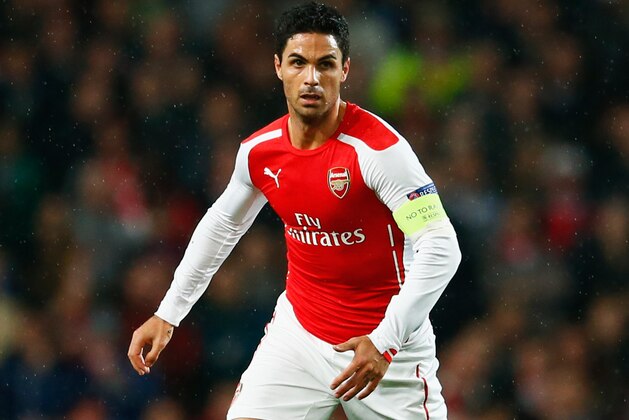 LONDON, ENGLAND - NOVEMBER 04:  Mikel Arteta of Arsenal in action during the UEFA Champions League Group D match between Arsenal FC and RSC Anderlecht at Emirates Stadium on November 4, 2014 in London, United Kingdom.  (Photo by Michael Regan/Getty Images)