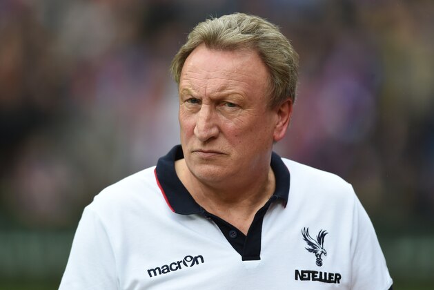 Crystal Palace manager Neil Warnock is seen ahead of their English Premier League soccer match against Chelsea at Selhurst Park, London, Saturday, Oct. 18, 2014. (AP Photo/Tim Ireland)