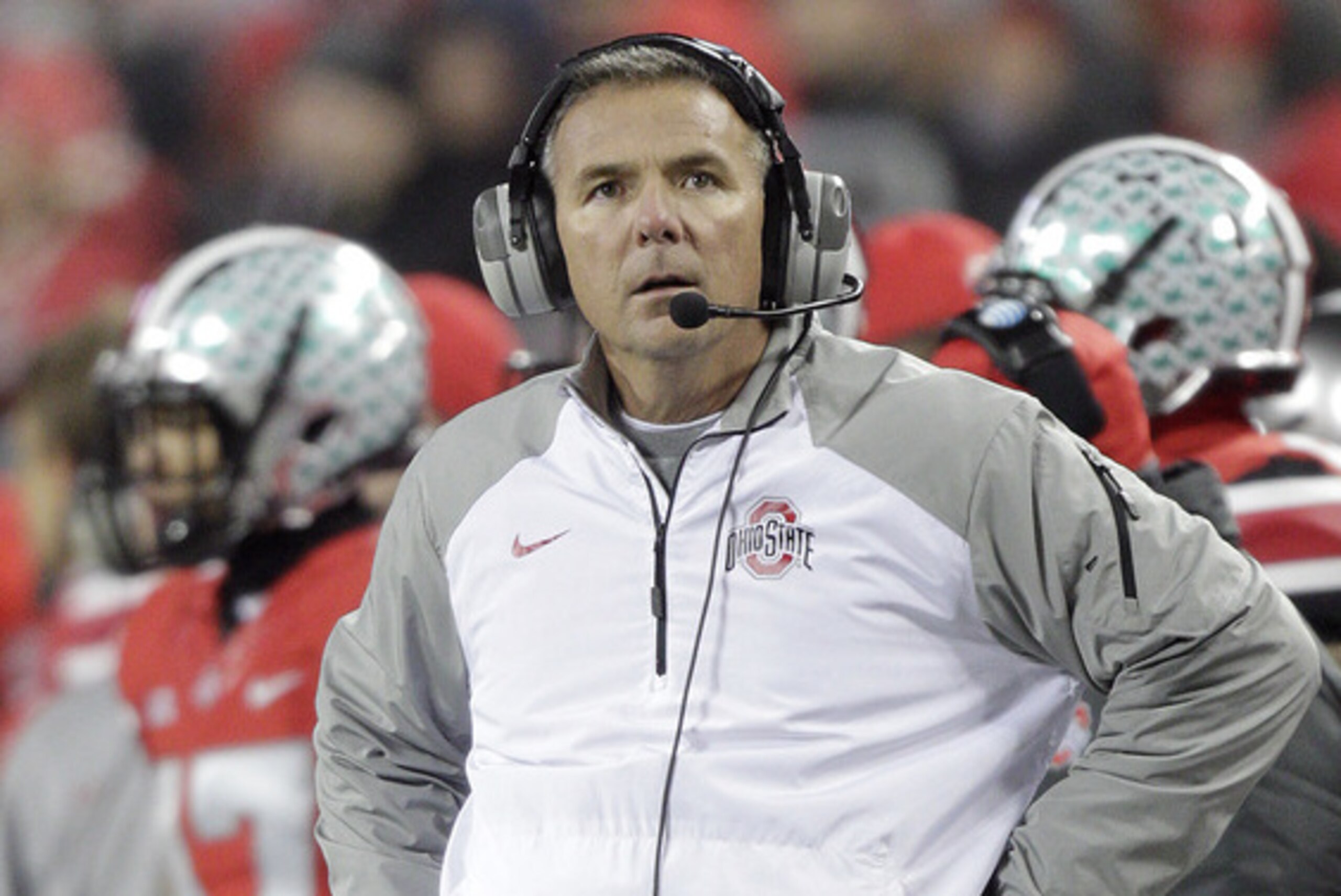 Ohio State head coach Urban Meyer on the sidelines against Illinois during an NCAA college football game Saturday, Nov. 1, 2014, in Columbus, Ohio. (AP Photo/Jay LaPrete) Ohio State head coach Urban Meyer on the sidelines against Illinois during an NCAA college football game Saturday, Nov. 1, 2014, in Columbus, Ohio. (AP Photo/Jay LaPrete)