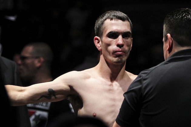 Jun 28, 2014; San Antonio, TX, USA; Shane Howell prepares to fight Ray Borg (not pictured) in a Flyweight bout at UFC Fight Night 43 at AT&T Center. Mandatory Credit: Troy Taormina-USA TODAY Sports