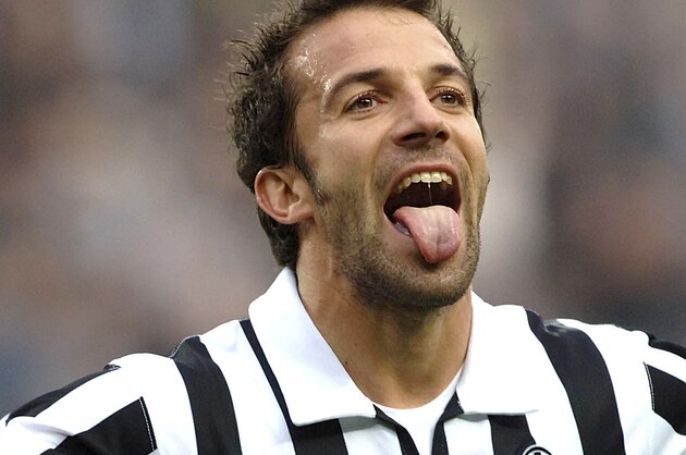 Juventus star forward Alessandro del Piero shouts his joy after scoring his career's 200th goal during an Italian second division soccer match between Juventus and Frosinone in Turin, Italy, Saturday, Oct. 28 2006. Juventus had its penalty in the Italian match-fixing scandal reduced by eight points on Friday.The Turin club jumped from 20th place in the second-division standings to 12th. Juventus had been stripped of its 2005 and 2006 Serie A titles, demoted to Serie B, and docked 17 points by a sports tribunal in July. The 17-point penalty has become a nine-point penalty. (AP Photo/Massimo Pinca)