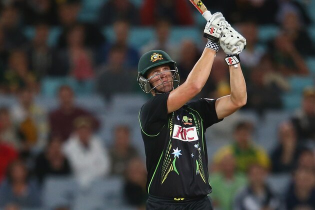 SYDNEY, AUSTRALIA - NOVEMBER 09:  Cameron White of Australia bats during game three of the Men's International Twenty20 series between Australia and South Africa at ANZ Stadium on November 9, 2014 in Sydney, Australia.  (Photo by Mark Kolbe/Getty Images)