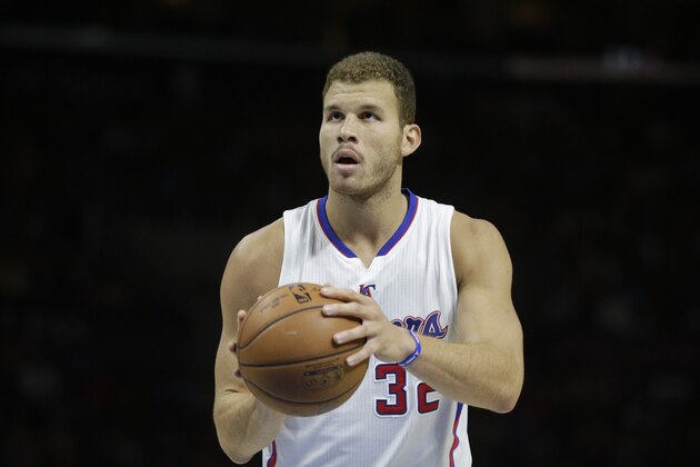 Los Angeles Clippers' Blake Griffin looks to shoot during the first half of an NBA basketball game against the Portland Trail Blazers Saturday, Nov. 8, 2014, in Los Angeles. (AP Photo/Jae C. Hong)