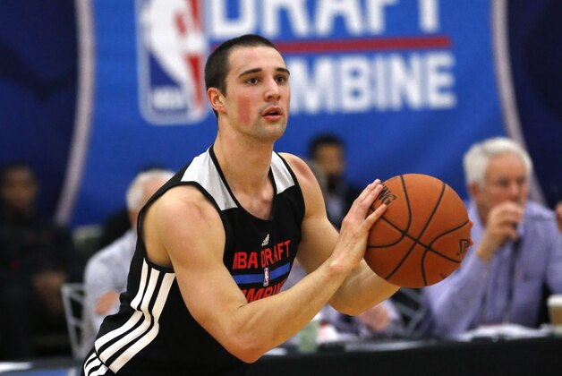 Aaron Craft from Ohio State participates in the 2014 NBA basketball Draft Combine Thursday, May 15, 2014, in Chicago. (AP Photo/Charles Rex Arbogast)