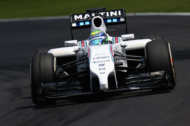 SAO PAULO, BRAZIL - NOVEMBER 09:  Felipe Massa of Brazil and Williams drives during the Brazilian Formula One Grand Prix at Autodromo Jose Carlos Pace on November 9, 2014 in Sao Paulo, Brazil.  (Photo by Clive Mason/Getty Images)