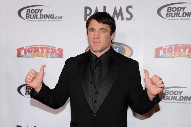 LAS VEGAS, NV - NOVEMBER 30:  Host and mixed martial artist Chael Sonnen arrives at the Fighters Only World Mixed Martial Arts Awards 2011 at the Palms Casino Resort November 30, 2011 in Las Vegas, Nevada.  (Photo by Ethan Miller/Getty Images)