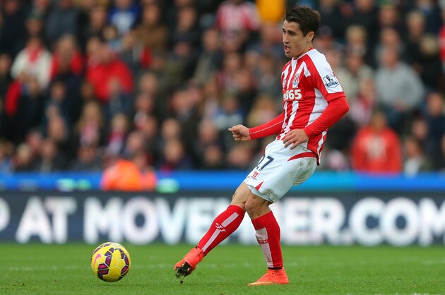 STOKE ON TRENT, ENGLAND - NOVEMBER 01: Bojan Krkic of Stoke City during the Barclays Premier League match between Stoke City and West Ham United at the Britannia Stadium on November 1, 2014 in Stoke on Trent, England.  (Photo by Dave Thompson/Getty Images)