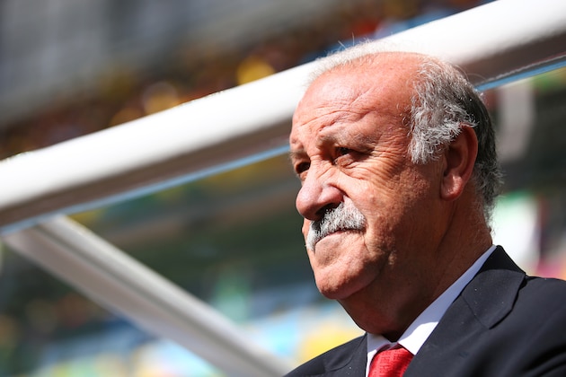 CURITIBA, BRAZIL - JUNE 23:  Head coach Vicente del Bosque of Spain looks on during the 2014 FIFA World Cup Brazil Group B match between Australia and Spain at Arena da Baixada on June 23, 2014 in Curitiba, Brazil.  (Photo by Paul Gilham/Getty Images)