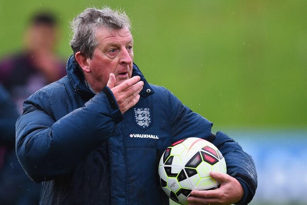 BURTON-UPON-TRENT, ENGLAND - NOVEMBER 11:  Roy Hodgson manager of England looks on during an England training session, ahead of the UEFA European Championship qualifier against Slovenia, at St Georges Park on November 11, 2014 in Burton-upon-Trent, England.  (Photo by Shaun Botterill/Getty Images)