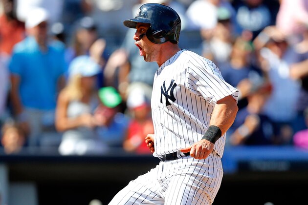 NEW YORK, NY - AUGUST 24:  Francisco Cervelli #29 of the New York Yankees reacts after scoring the go ahead run in the sixth inning against the Chicago White Sox after a base hit from teammate Ichiro Suzuki at Yankee Stadium on August 24, 2014 in the Bronx borough of New York City.  (Photo by Jim McIsaac/Getty Images)