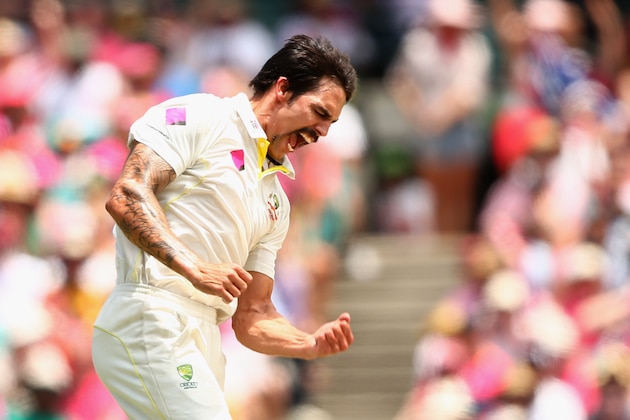 SYDNEY, AUSTRALIA - JANUARY 05: Mitchell Johnson of Australia celebrates taking the wicket of England captain Alastair Cook during day three of the Fifth Ashes Test match between Australia and England at Sydney Cricket Ground on January 5, 2014 in Sydney, Australia. (Photo by Cameron Spencer/Getty Images) SYDNEY, AUSTRALIA - JANUARY 05: Mitchell Johnson of Australia celebrates taking the wicket of England captain Alastair Cook during day three of the Fifth Ashes Test match between Australia and England at Sydney Cricket Ground on January 5, 2014 in Sydney, Australia. (Photo by Cameron Spencer/Getty Images)
