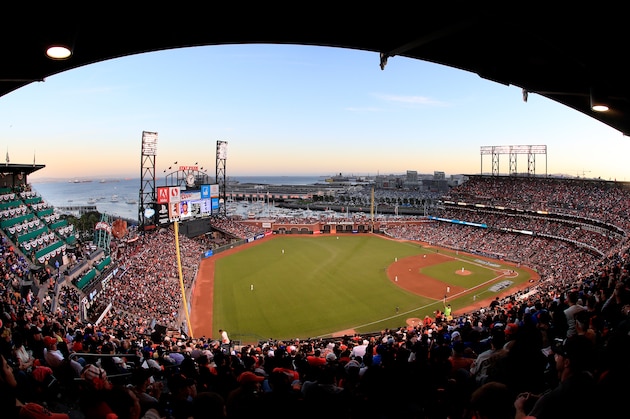 SAN FRANCISCO, CA - OCTOBER 26:  A general view during Game Five of the 2014 World Series between the San Francisco Giants and the Kansas City Royals at AT&T Park on October 26, 2014 in San Francisco, California.  (Photo by Jamie Squire/Getty Images)