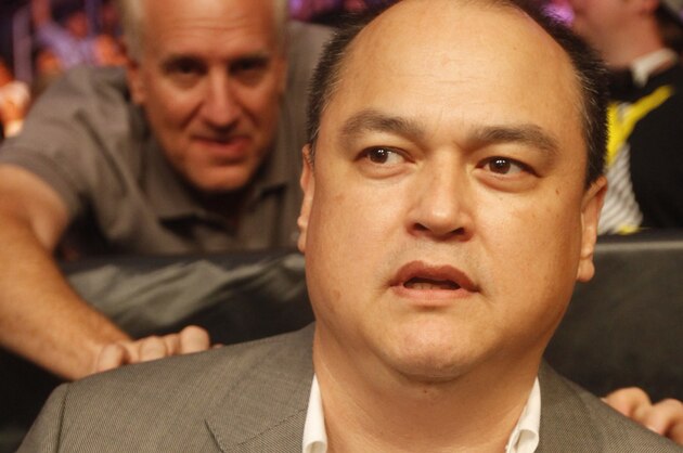 Strikeforce CEO Scott Coker at a Strikeforce mixed martial arts event on Saturday, Aug. 15, 2009, in San Jose, Calif.  (AP Photo/Jeff Chiu)