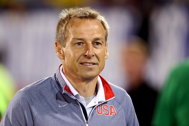 EAST HARTFORD, CT - OCTOBER 10: Head coach Jurgen Klinsmann of the United States looks on against Ecuador during an international friendly at Rentschler Field on October 10, 2014 in East Hartford, Connecticut.  (Photo by Mike Lawrie/Getty Images)