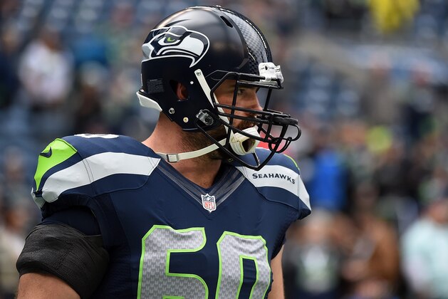 SEATTLE, WA - NOVEMBER 09:  Center Max Unger #60 of the Seattle Seahawks warms up before the game against the New York Giants at CenturyLink Field on November 9, 2014 in Seattle, Washington.  (Photo by Steve Dykes/Getty Images)