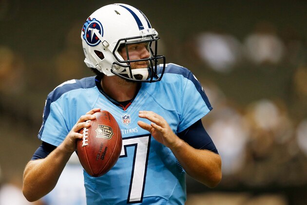 NEW ORLEANS, LA - AUGUST 15:  Zach Mettenberger #7 of the Tennessee Titans warms up on field during a preseason game at Mercedes-Benz Superdome on August 15, 2014 in New Orleans, Louisiana.  (Photo by Sean Gardner/Getty Images)