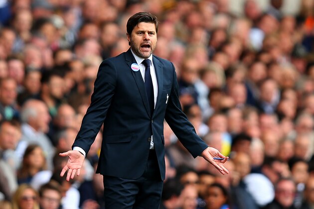 LONDON, ENGLAND - OCTOBER 05:  Manager Mauricio Pochettino of Spurs reacts during the Barclays Premier League match between Tottenham Hotspur and Southampton at White Hart Lane on October 5, 2014 in London, England.  (Photo by Bryn Lennon/Getty Images)
