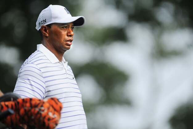 Aug 8, 2014; Louisville, KY, USA; PGA golfer Tiger Woods during the second round of the 2014 PGA Championship golf tournament at Valhalla Golf Club. Mandatory Credit: Thomas J. Russo-USA TODAY Sports