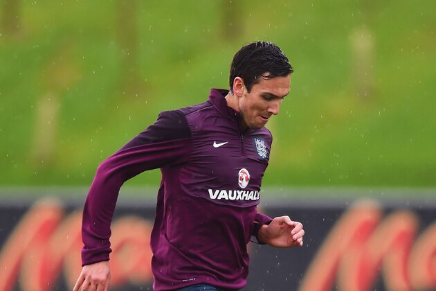 BURTON-UPON-TRENT, ENGLAND - NOVEMBER 11:  Stewart Downing in action during an England training session, ahead of the UEFA European Championship qualifier against Slovenia, at St Georges Park on November 11, 2014 in Burton-upon-Trent, England.  (Photo by Shaun Botterill/Getty Images)