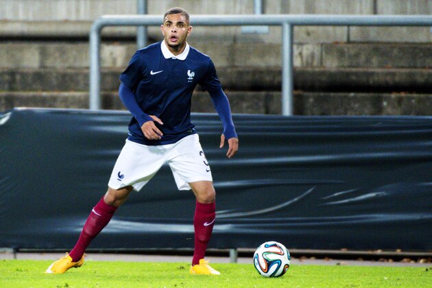 HALMSTAD,SWEDEN - OCTOBER 14:   Layvin Kurzawa of France in action during the UEFA Under-21 Championship qualifying match between Sweden and France in Orjans Vall Stadium on October 14, 2014 in Halmstad, Sweden.  (Photo by Ludvig Thunman/EuroFootball/Getty Images)