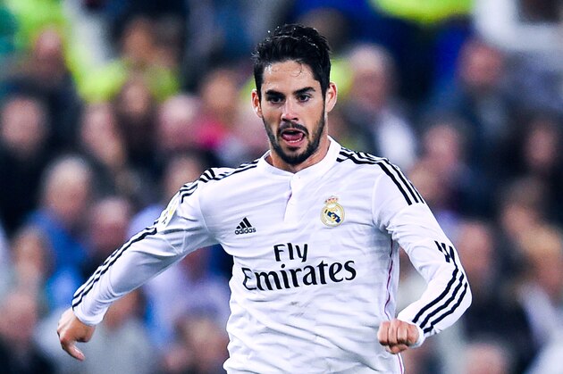 BARCELONA, SPAIN - OCTOBER 29:  Francisco Alarcon Isco of Real Madrid CF runs with the ball during the Copa Del Rey Round of 32 first leg match at Power8 Stadium on October 29, 2014 in Barcelona, Spain.  (Photo by David Ramos/Getty Images)