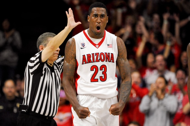 Nov 14, 2014; Tucson, AZ, USA; Arizona Wildcats forward Rondae Hollis-Jefferson (23) celebrates after dunking during the first half against the Mount St. Mary's Mountaineers at McKale Center. Arizona won 78-55. Mandatory Credit: Casey Sapio-USA TODAY Sports