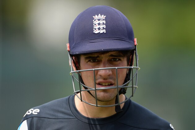 COLOMBO, SRI LANKA - NOVEMBER 20:  England captain Alastair Cook during a nets session at Sinhalese Sports Club on November 20, 2014 in Colombo, Sri Lanka.  (Photo by Gareth Copley/Getty Images)