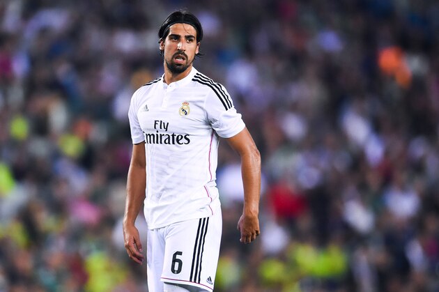 BARCELONA, SPAIN - OCTOBER 29:  Sami Khedira of Real Madrid CF looks on during the Copa Del Rey Round of 32 first leg match at Power8 Stadium on October 29, 2014 in Barcelona, Spain.  (Photo by David Ramos/Getty Images)