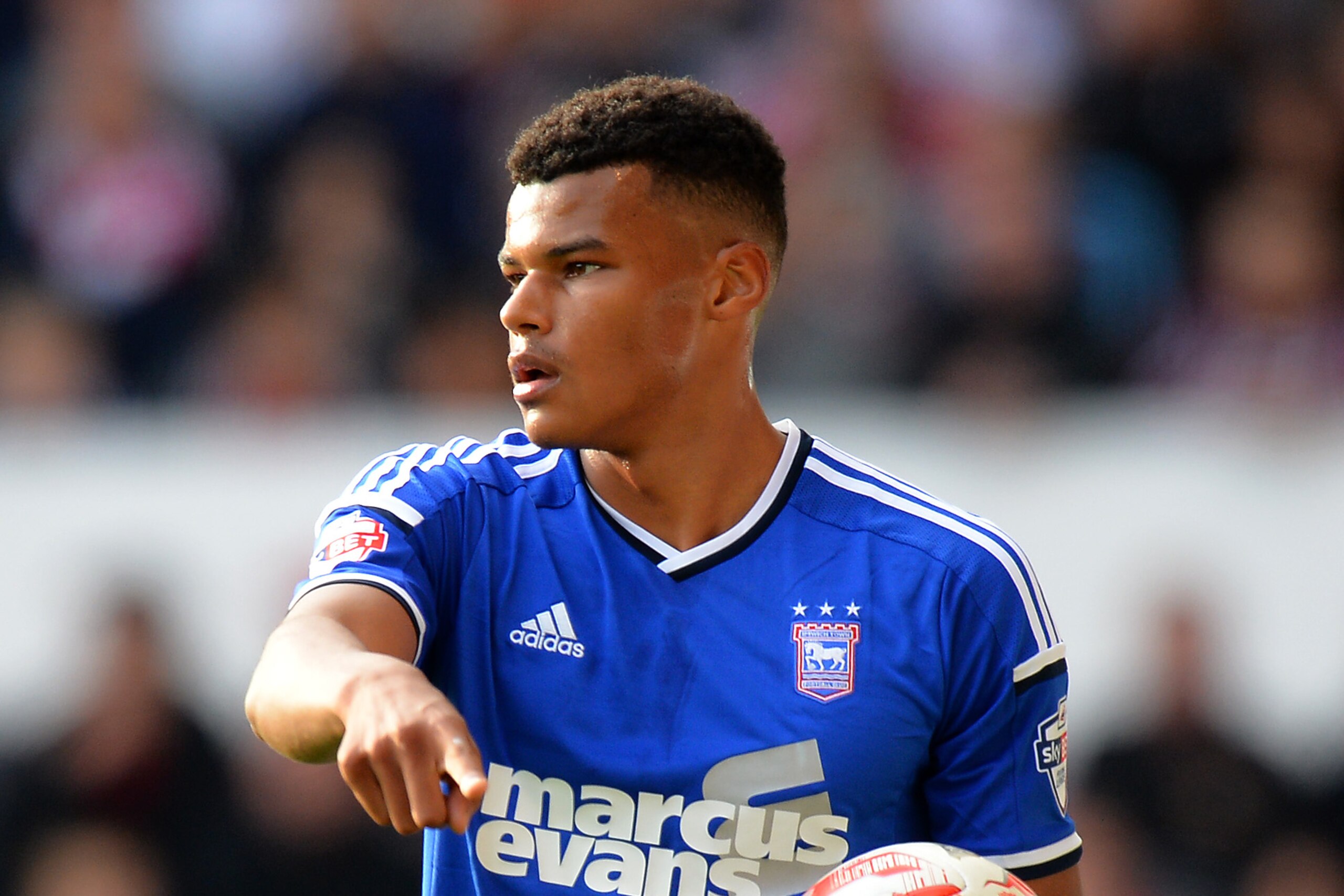 NOTTINGHAM, ENGLAND - OCTOBER 05: Tyrone Mings of Ipswich Town during the Sky Bet Championship match between Nottingham Forest and Ipswich Town at City Ground on October 5, 2014 in Nottingham, England. (Photo by Tony Marshall/Getty Images) NOTTINGHAM, ENGLAND - OCTOBER 05: Tyrone Mings of Ipswich Town during the Sky Bet Championship match between Nottingham Forest and Ipswich Town at City Ground on October 5, 2014 in Nottingham, England. (Photo by Tony Marshall/Getty Images)