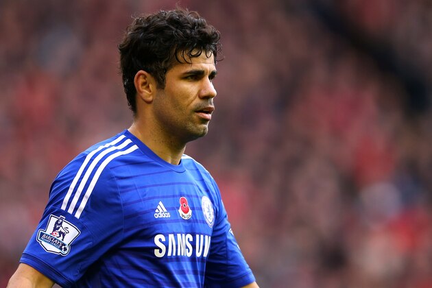 LIVERPOOL, ENGLAND - NOVEMBER 08:  Diego Costa of Chelsea looks on during the Barclays Premier League match between Liverpool and Chelsea at Anfield on November 8, 2014 in Liverpool, England.  (Photo by Alex Livesey/Getty Images)