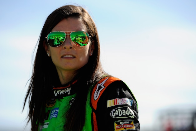 DOVER, DE - SEPTEMBER 26: Danica Patrick, driver of the #10 GoDaddy Chevrolet, stands on pit road during qualifying for the NASCAR Sprint Cup Series AAA 400 at Dover International Speedway on September 26, 2014 in Dover, Delaware.  (Photo by Jared C. Tilton/Getty Images)