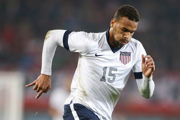 VIENNA, AUSTRIA - NOVEMBER 19: Terrence Boyd of USA controls the ball during the International friendly match between Austria and USA at the Ernst-Happel Stadium on November 19, 2013 in Vienna, Austria. (Photo by Christian Hofer/Getty Images)