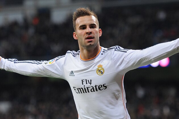 MADRID, SPAIN - JANUARY 28:  Jese Rodriguez of Real Madrid CF celebrates after scoring Real's opening goal during the Copa Del Rey Quarter Final, 2nd leg match between Real Madrid CF and RCD Espanyol at Estadio Santiago Bernabeu on January 28, 2014 in Madrid, Spain.  (Photo by Denis Doyle/Getty Images)