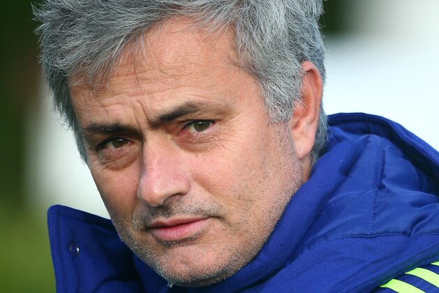 COBHAM, ENGLAND - NOVEMBER 24: Chelsea manager Jose Mourinho makes his way out to the session during a Chelsea Training Session ahead of their Champions League fixture against FC Schalke on November 24, 2014 in Cobham, England. (Photo by Charlie Crowhurst/Getty Images)