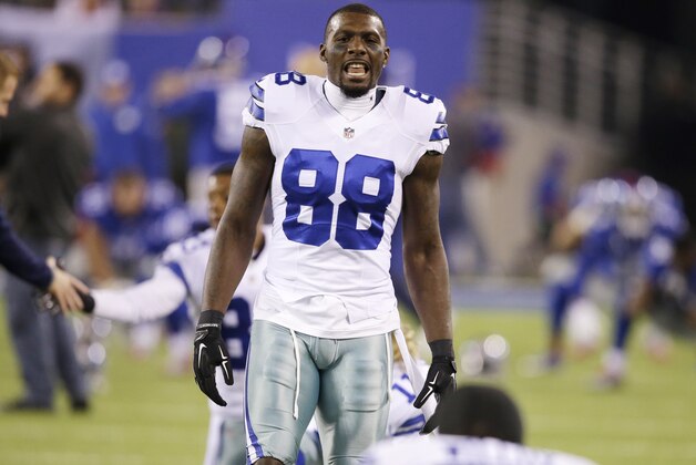 Dallas Cowboys wide receiver Dez Bryant (88) warms up before playing against the New York Giants in an NFL football game, Sunday, Nov. 23, 2014, in East Rutherford, N.J. (AP Photo/Frank Franklin II)