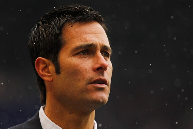 HARRISON, NJ - MARCH 16:  Head coach Mike Petke of New York Red Bulls watches from the sidelines against the D.C. United at Red Bull Arena on March 16, 2013 in Harrison, New Jersey. Red Bulls and DC United play to a 0-0 draw.  (Photo by Mike Stobe/Getty Images)