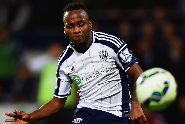 WEST BROMWICH, ENGLAND - OCTOBER 20:  Saido Berahino of West Bromwich Albion scores their second goal during the Barclays Premier League match between West Bromwich Albion and Manchester United at The Hawthorns on October 20, 2014 in West Bromwich, England.  (Photo by Laurence Griffiths/Getty Images)