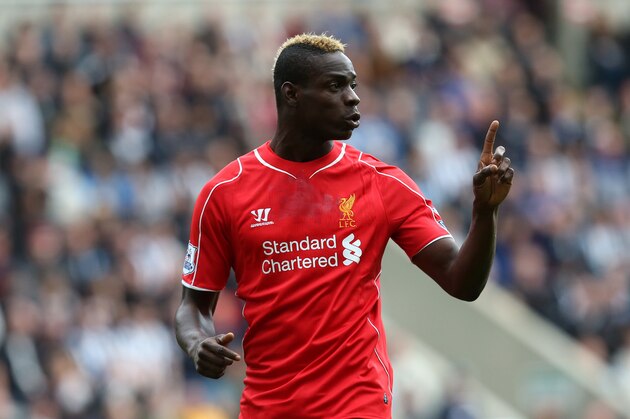 Liverpool's Mario Balotelli during their English Premier League soccer match against Newcastle United at St James' Park, Newcastle, England, Saturday, Nov. 1, 2014. (AP Photo/Scott Heppell)