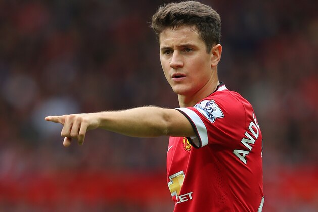 MANCHESTER, ENGLAND - AUGUST 16:  Ander Herrera of Manchester United  gestures during the Barclays Premier League match between Manchester United and Swansea City at Old Trafford on August 16, 2014 in Manchester, England.  (Photo by Alex Livesey/Getty Images)