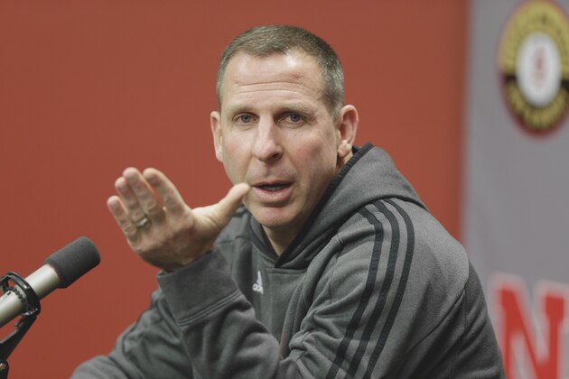 Nebraska NCAA college football head coach Bo Pelini speaks during a news conference in Lincoln, Neb., Monday, Nov. 24, 2014. Nebraska plays Iowa on Friday. (AP Photo/Nati Harnik)